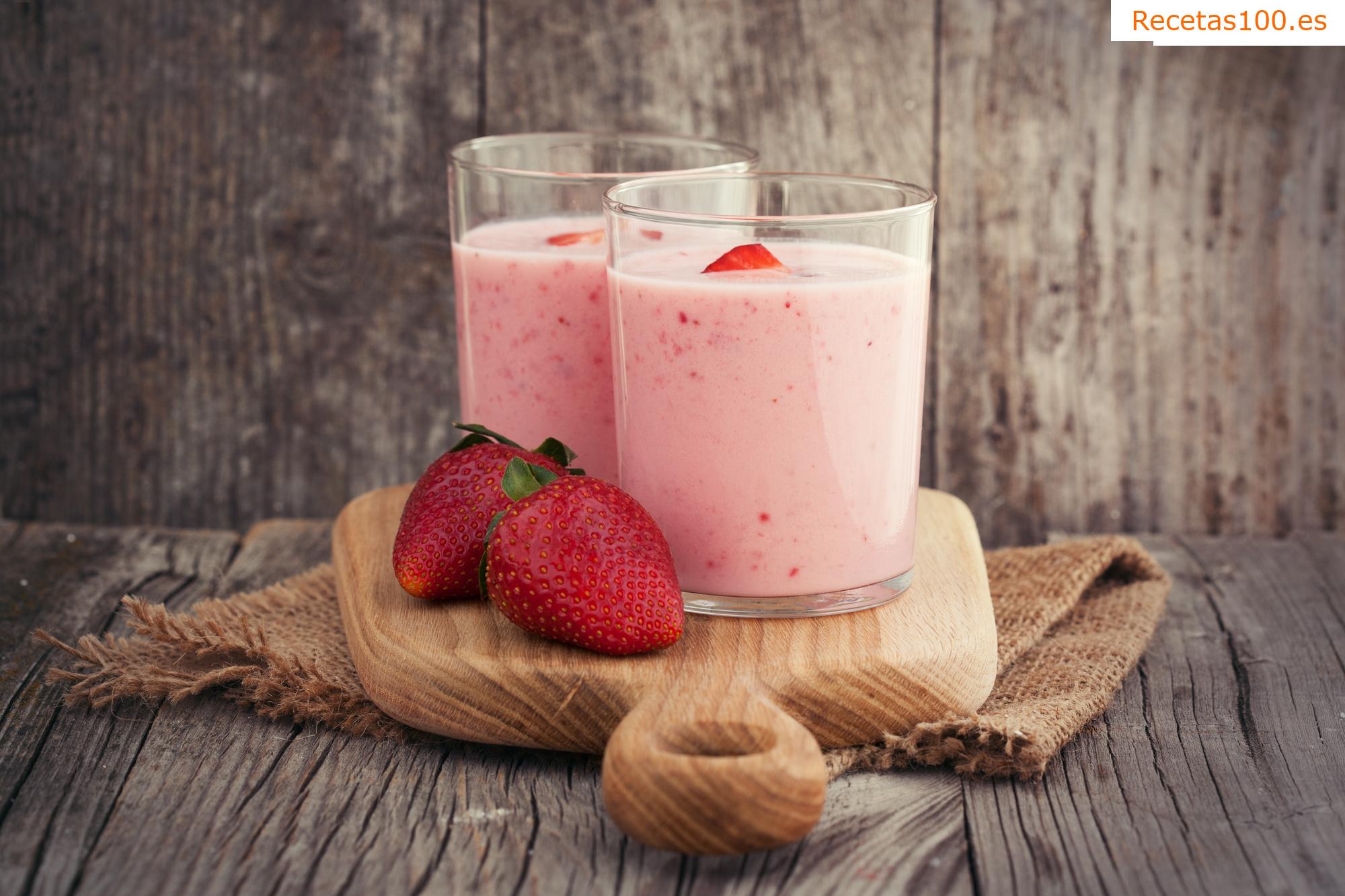 Batido de fresa con leche