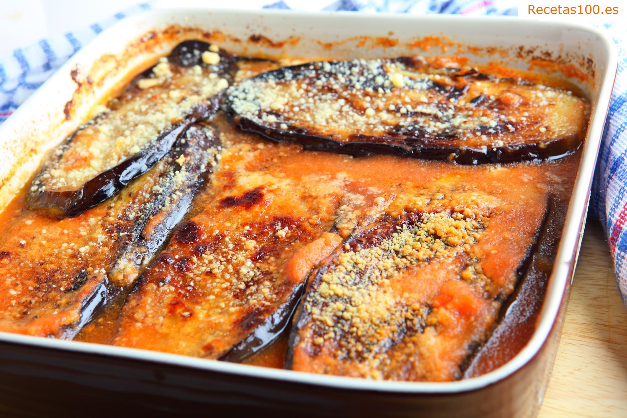 Berenjena al horno con parmesano