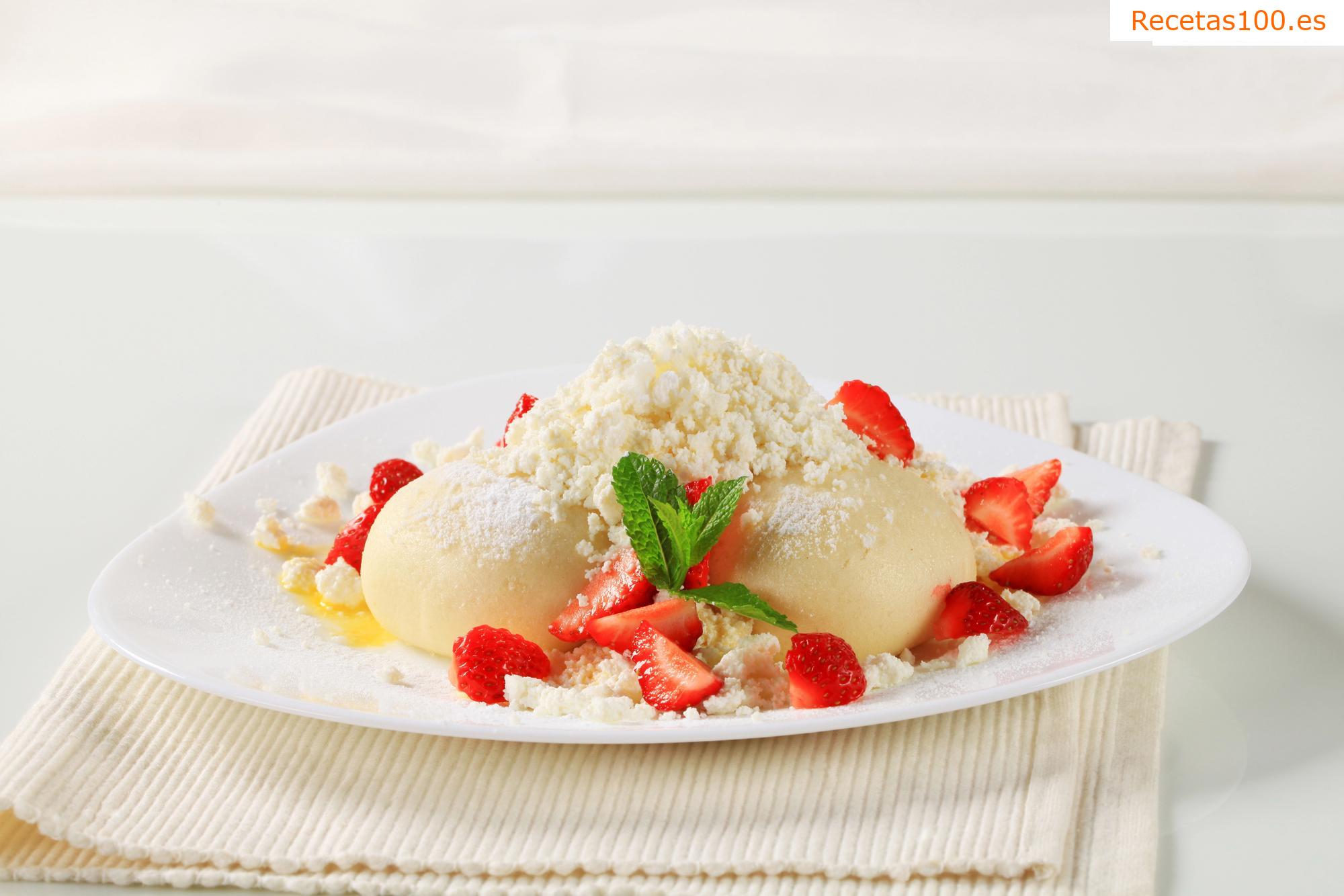 Bolas de fruta al vapor sin gluten