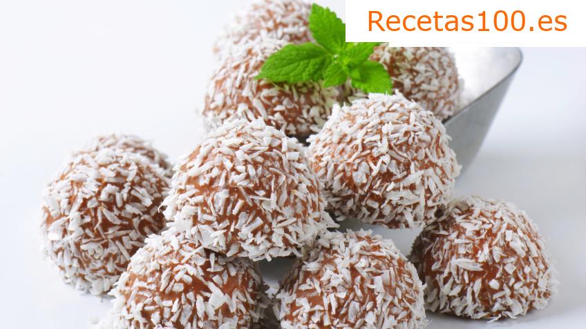 Bolas de ron con coco