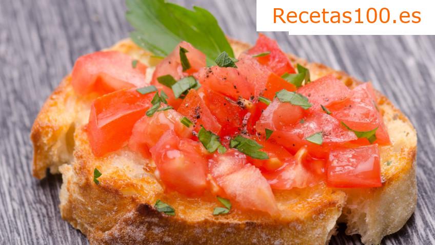 Bruschetta con tomates