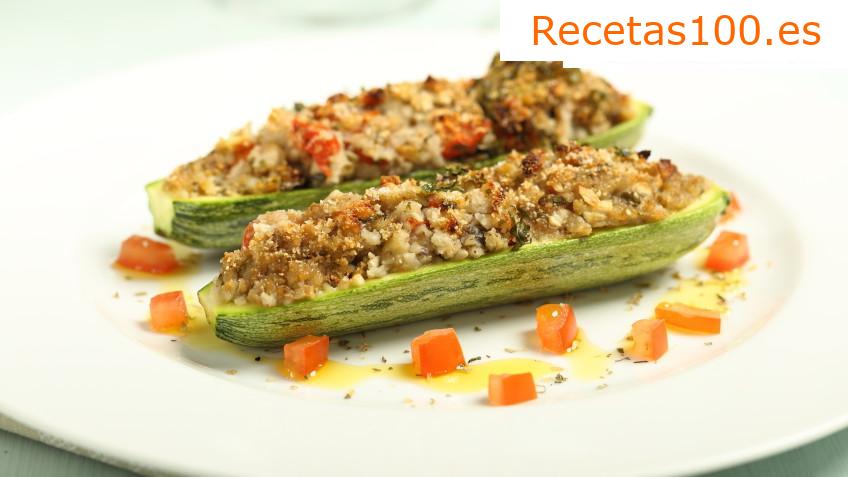 Calabacines rellenos de cuscús y tofu