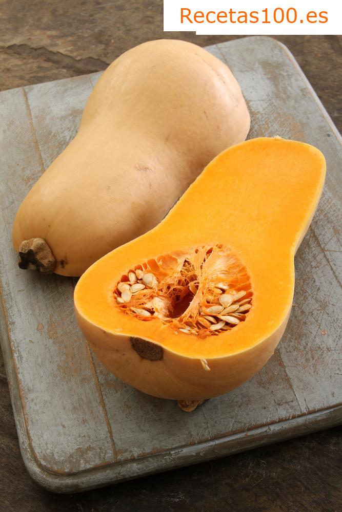 Calabaza mantequilla con garbanzos