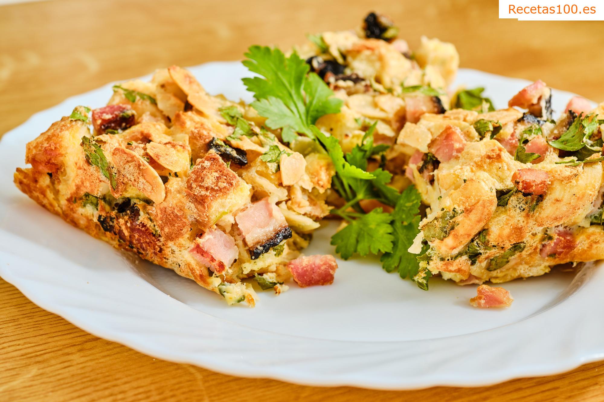 Cerdo con relleno de primavera