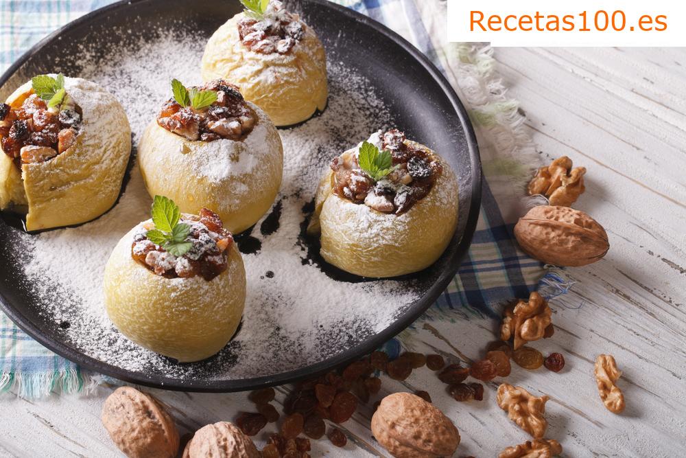 Codornices asadas con manzanas