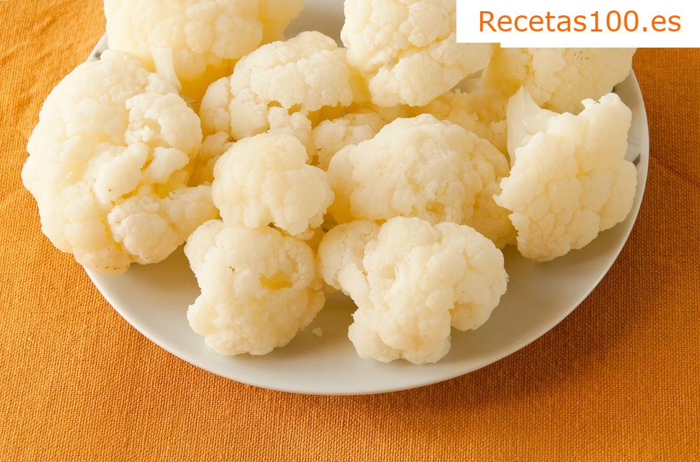 Coliflor frita sin cocinar