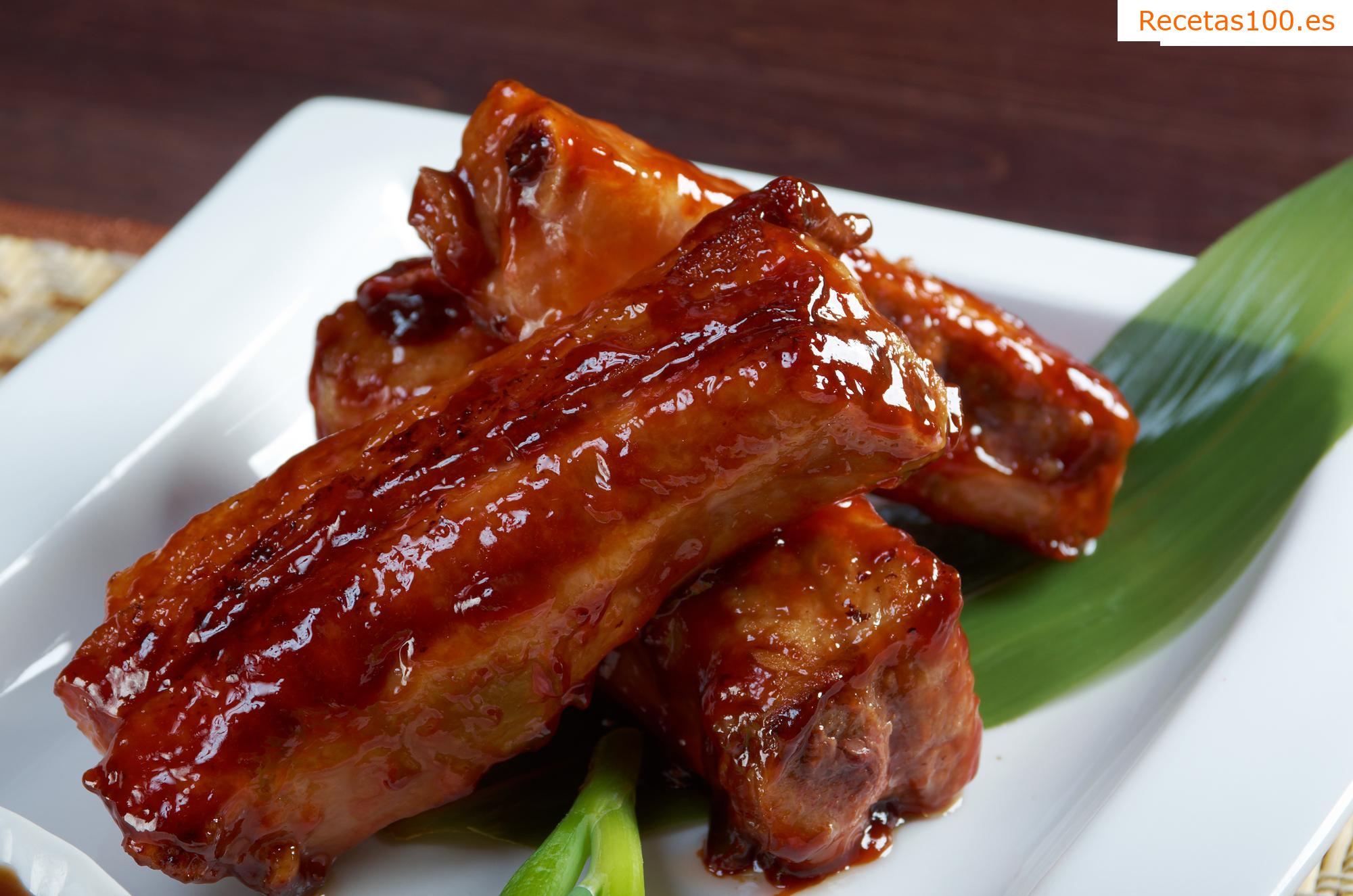 Costilla de cerdo con champiñones