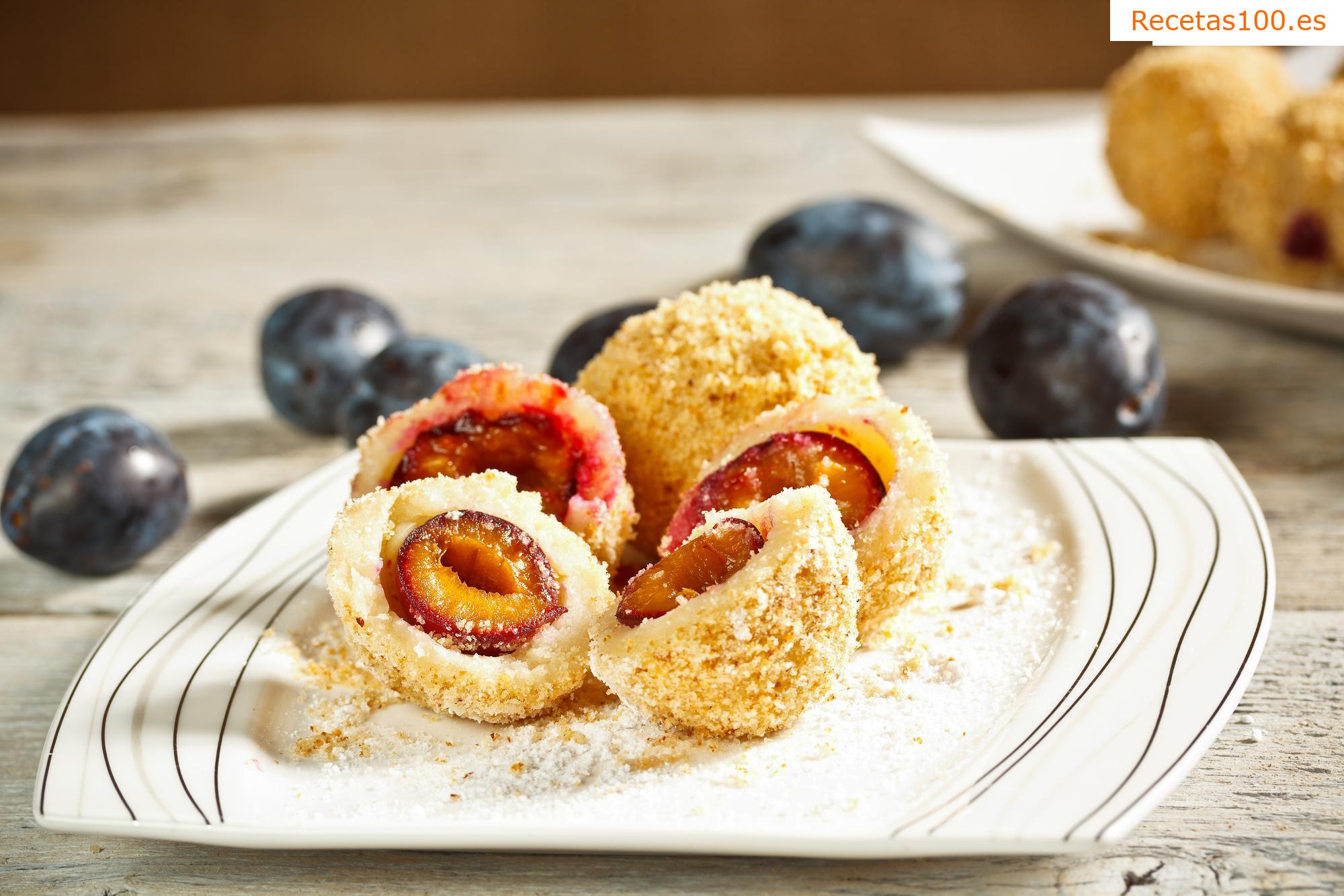 Dumplings de fruta con masa leudante