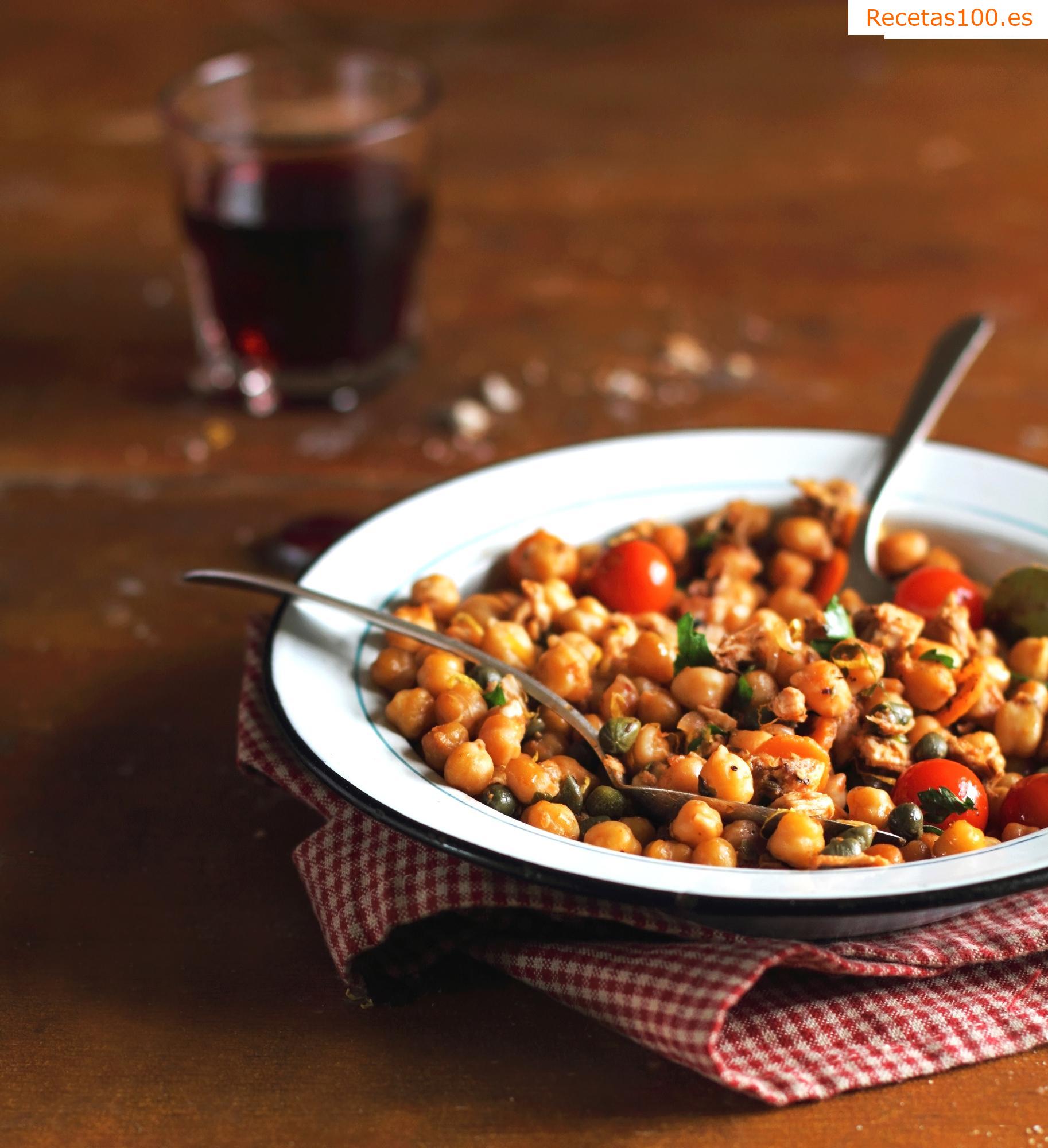 Ensalada de garbanzos con atún