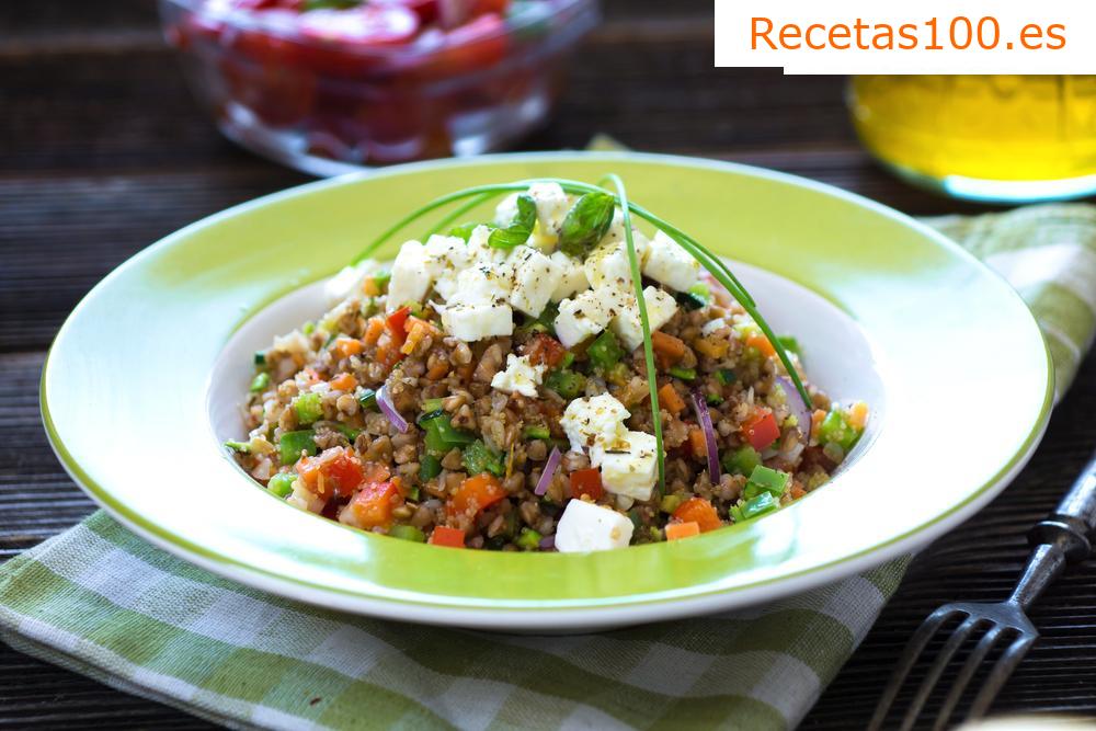 Ensalada de trigo sarraceno de verano