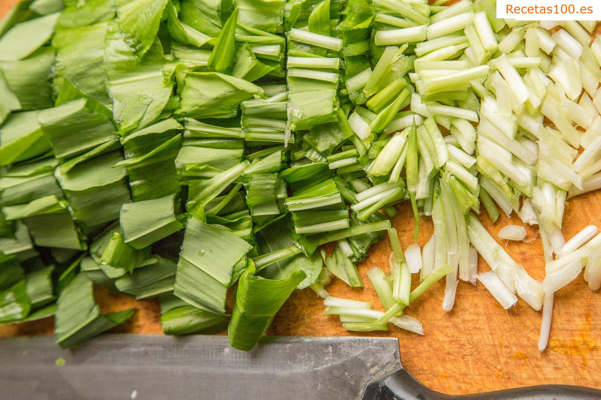 Espinacas de ajo silvestre