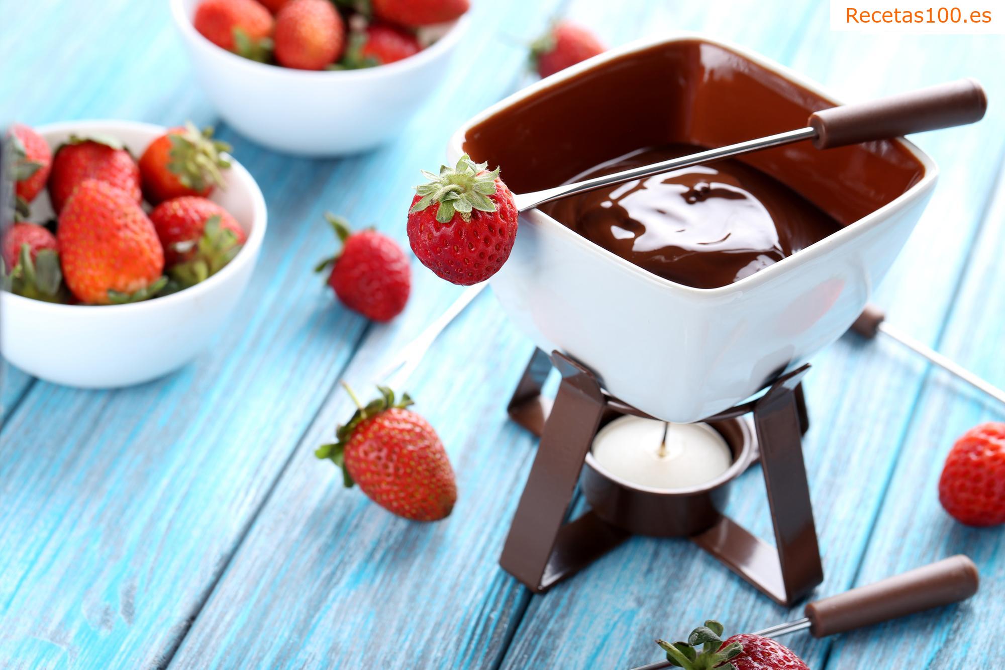 Fondue de chocolate con chile