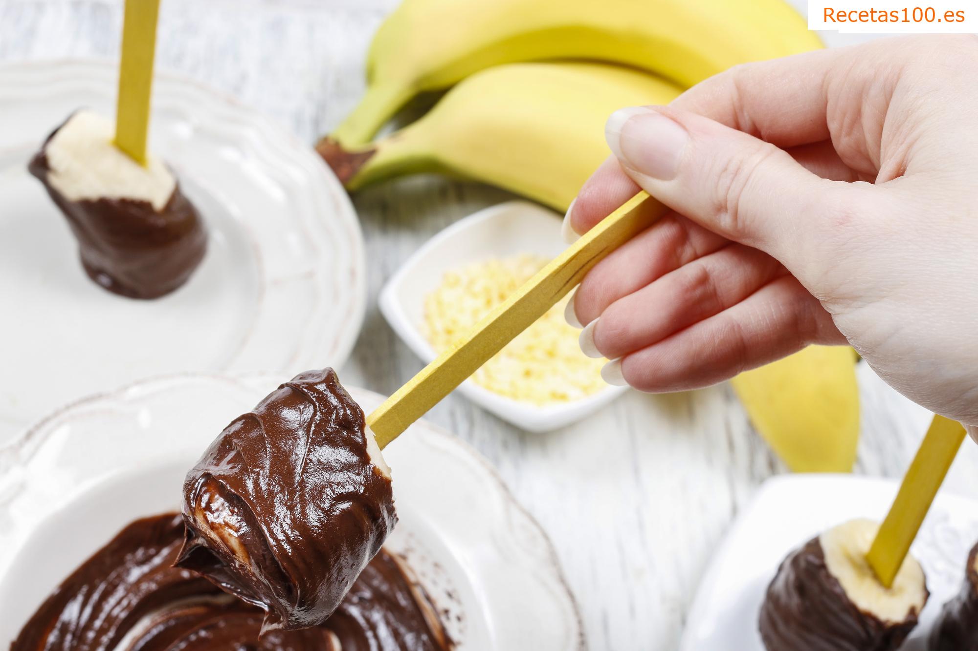 ¡Geniales plátanos con chocolate!