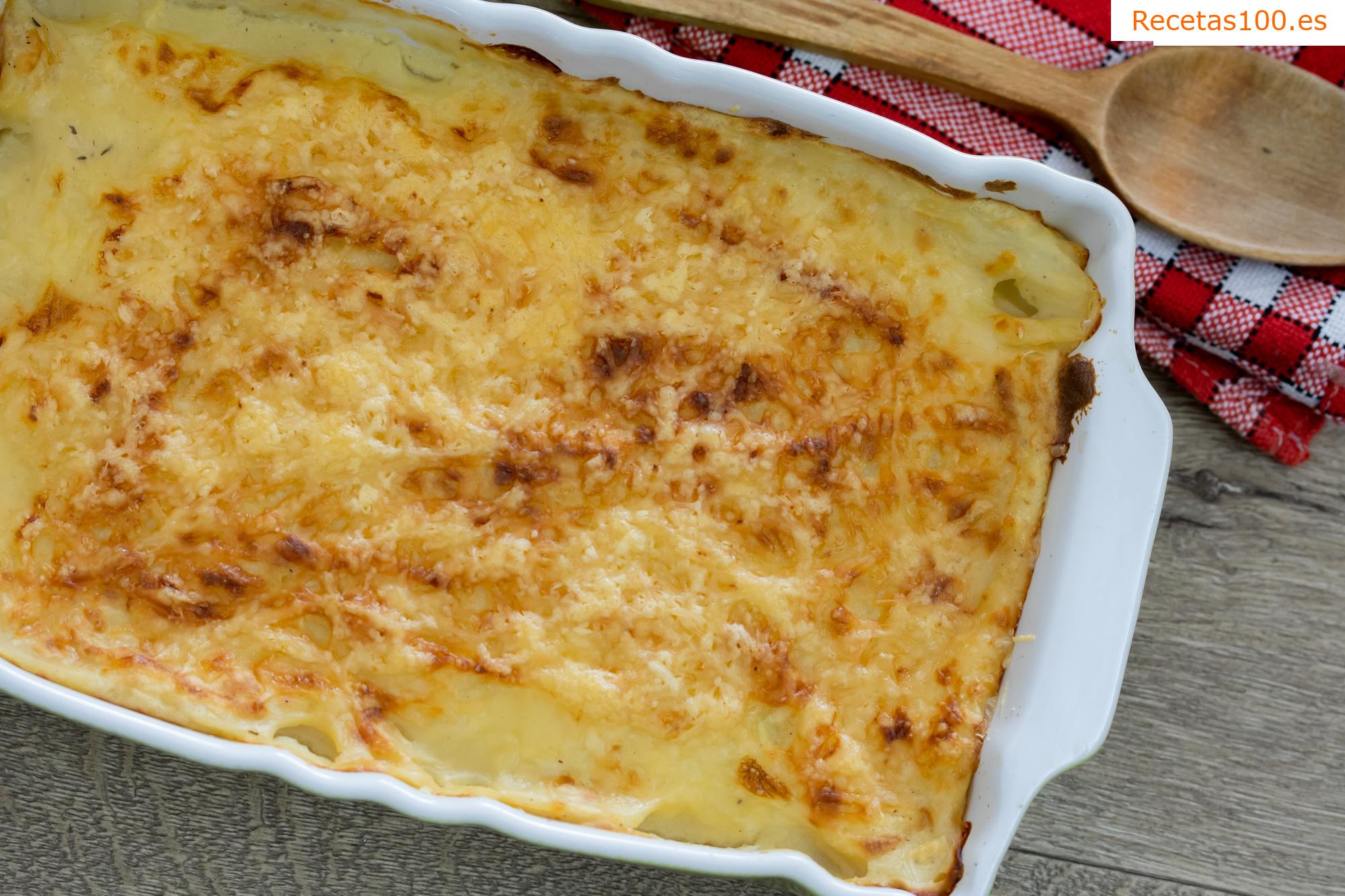Gratinado de coliflor con queso