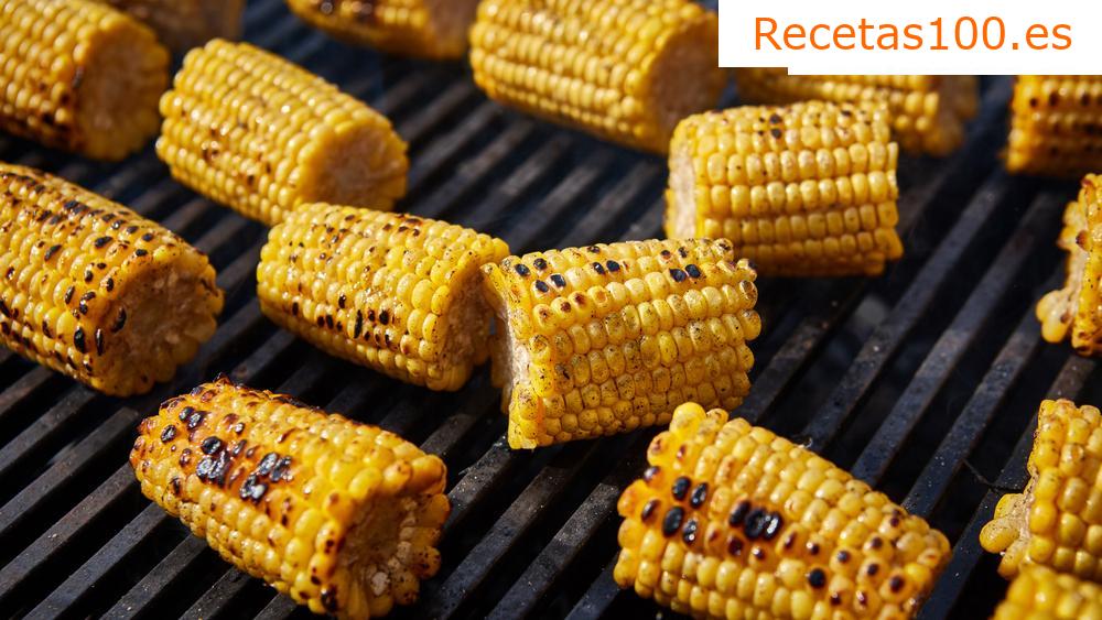 Maíz en verduras al horno y a la parrilla