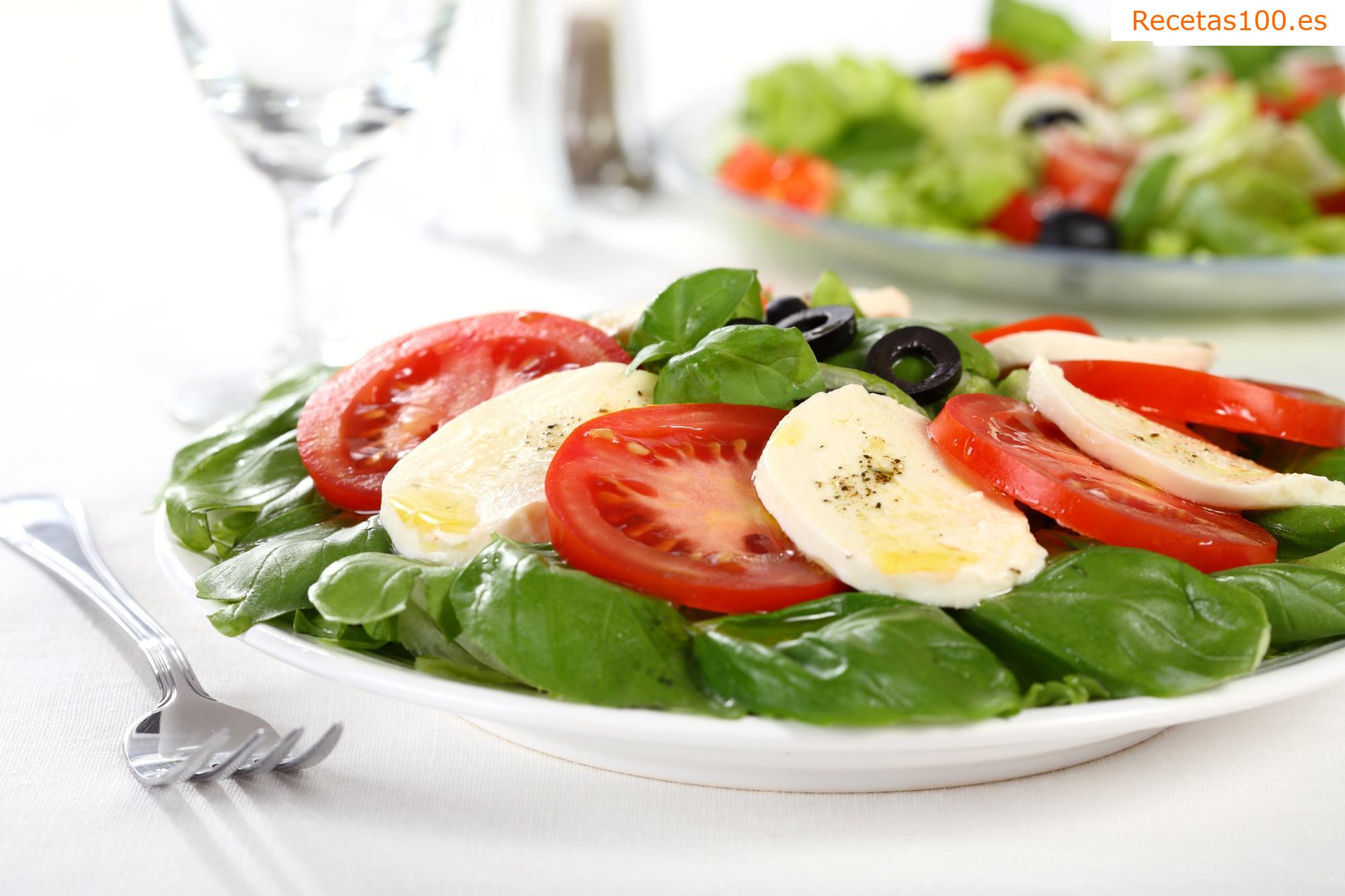 Mozzarella con tomates