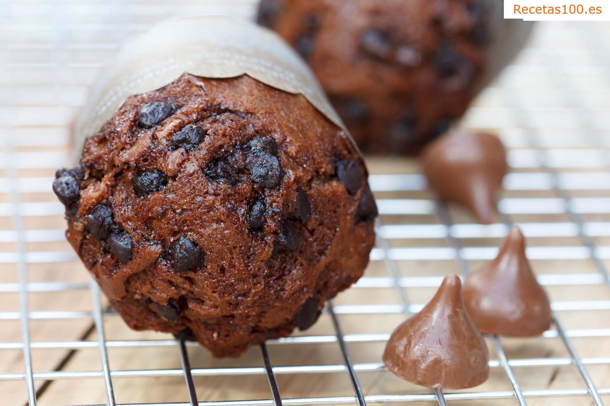 Muffins con trozos de chocolate