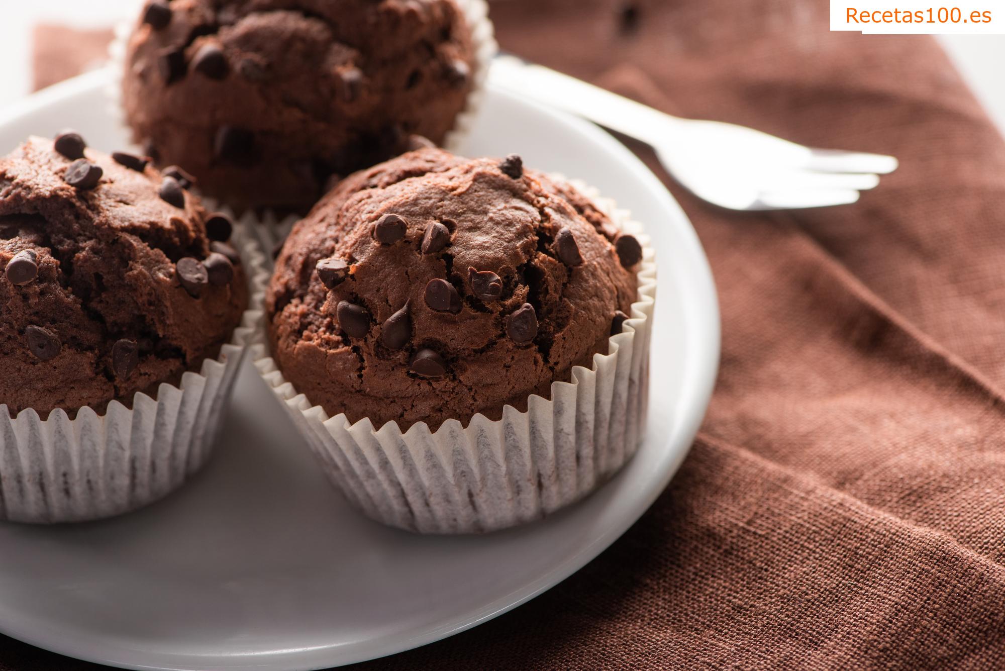 Muffins de chocolate caseros