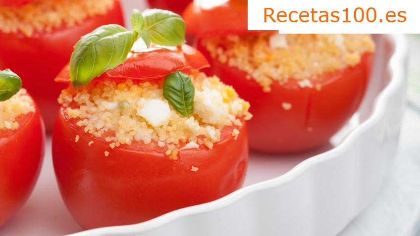 Muslo de pavo con tomates rellenos de cuscús de verduras