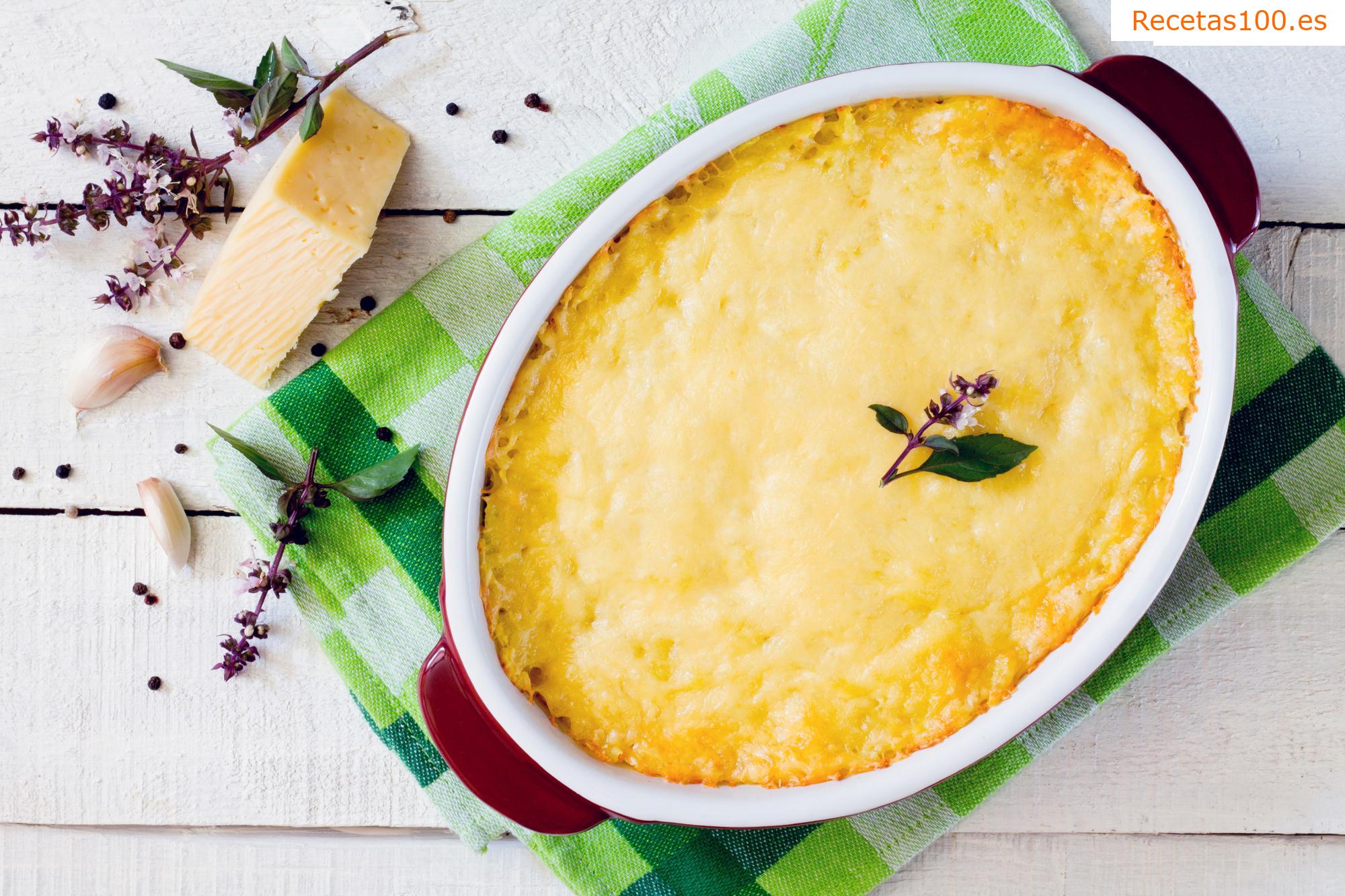Papas gratinadas con bacon y queso