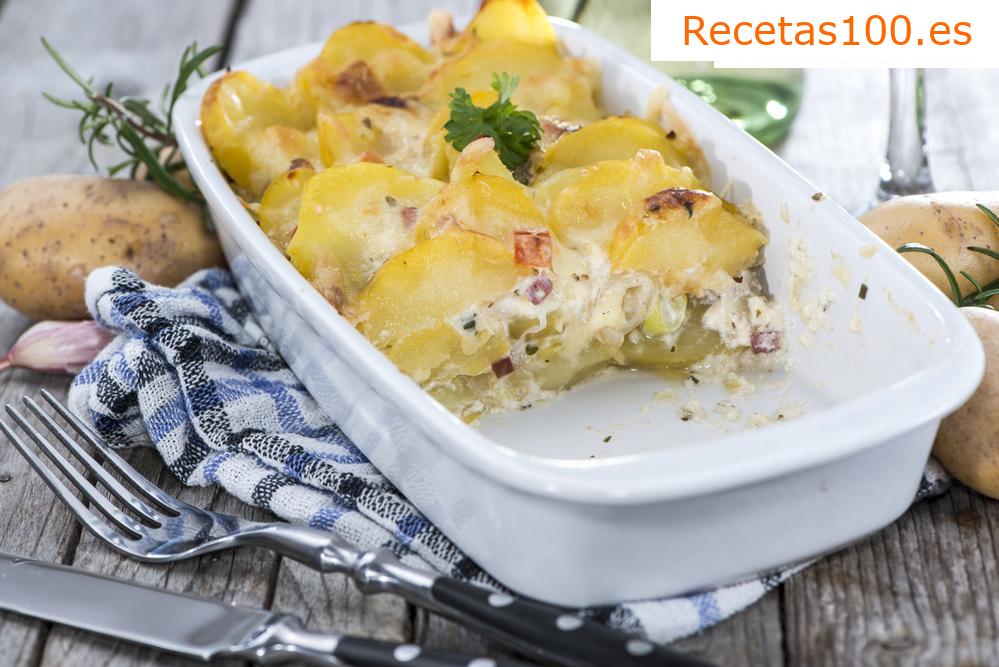 Papas gratinadas dauphinoises