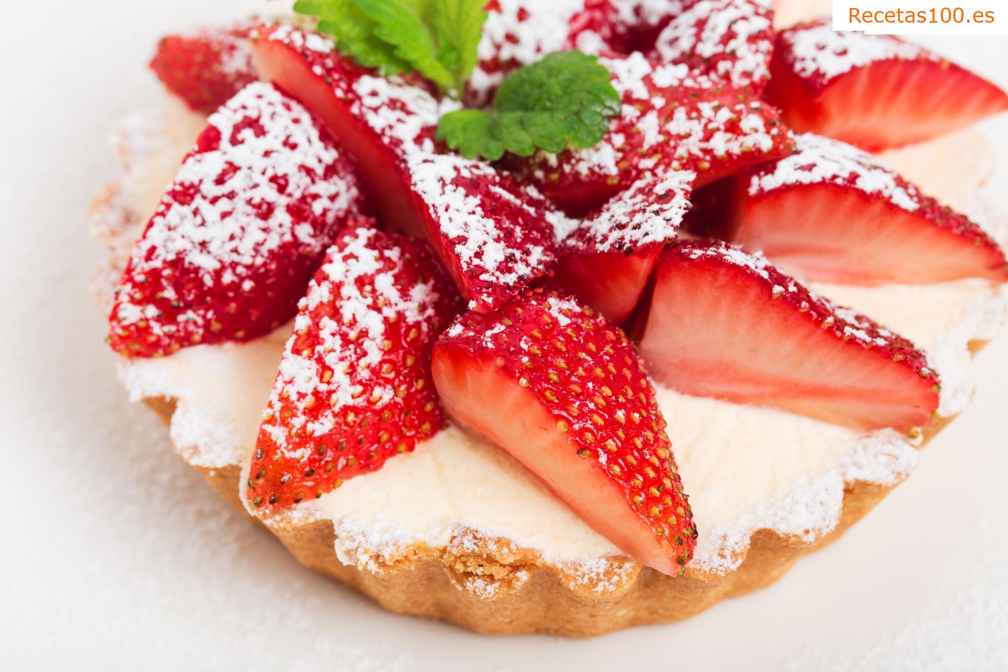 Pastel de fresa - rápido y sencillo