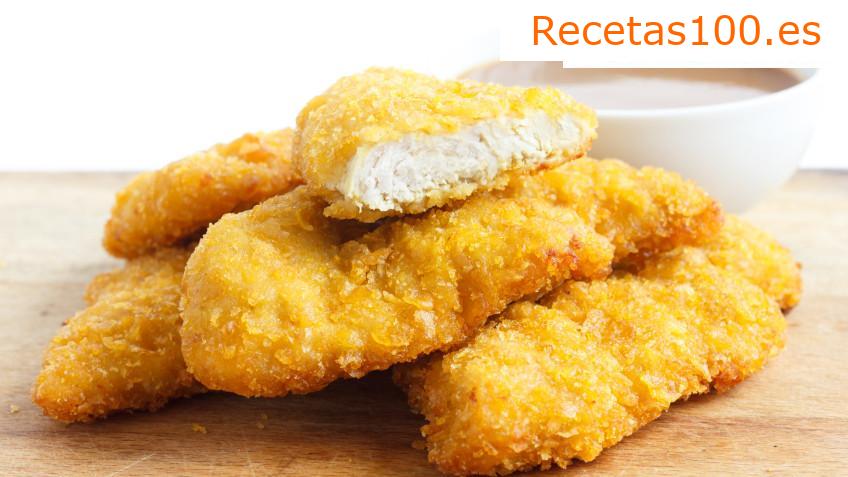 Pechuga de pollo con mostaza, rebozada en pan rallado de ajo
