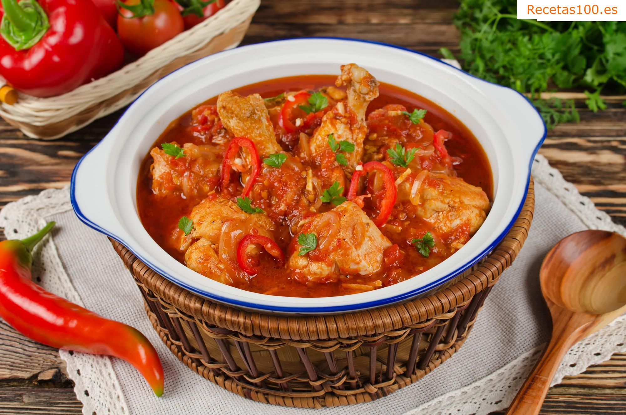 Pechugas de pollo en salsa picante