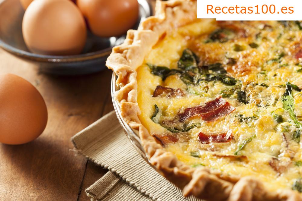 Quiche de queso y bacon