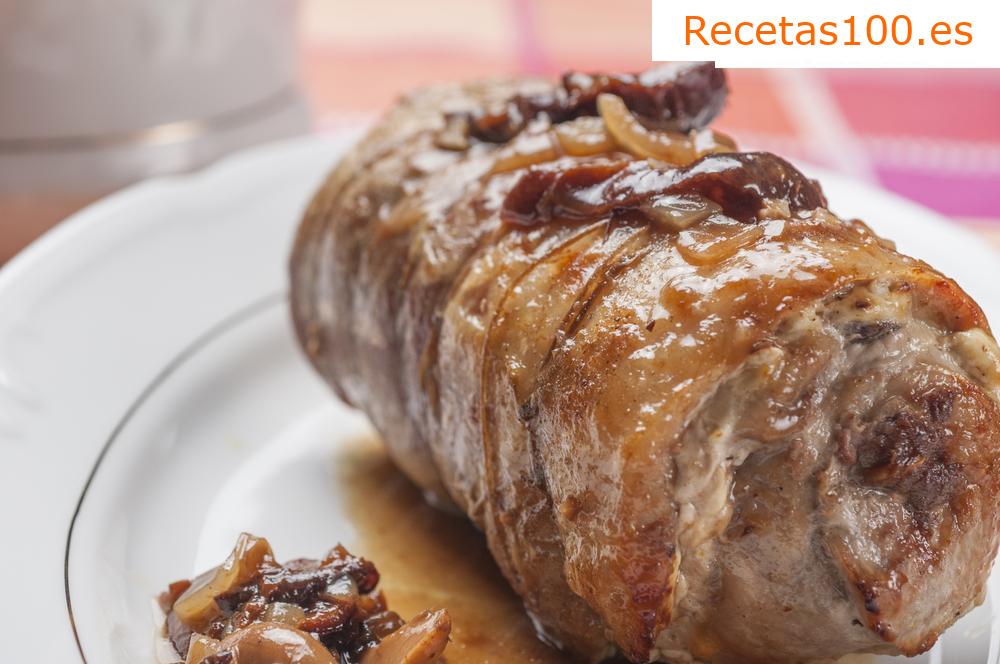 Rollito de cerdo con relleno de hígado