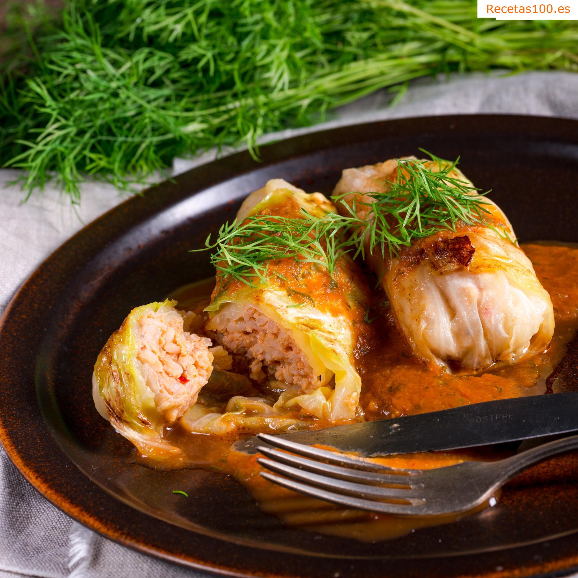 Rollos fritos de repollo