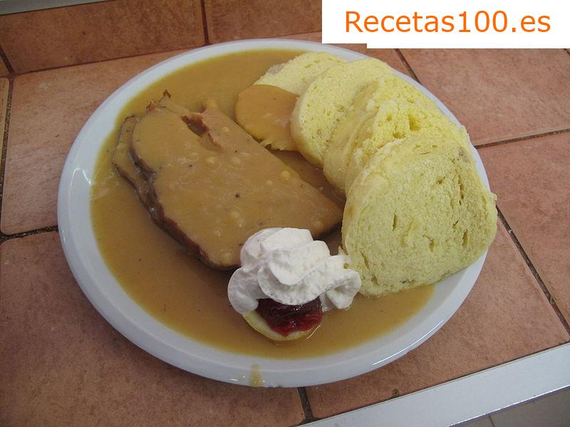 Salsa de crema con carne de res
