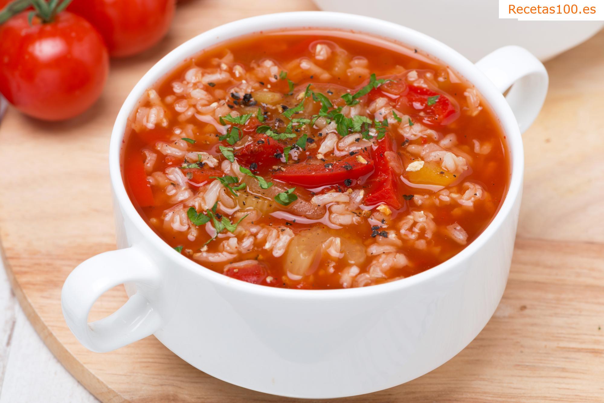 Sopa de ángel con arroz