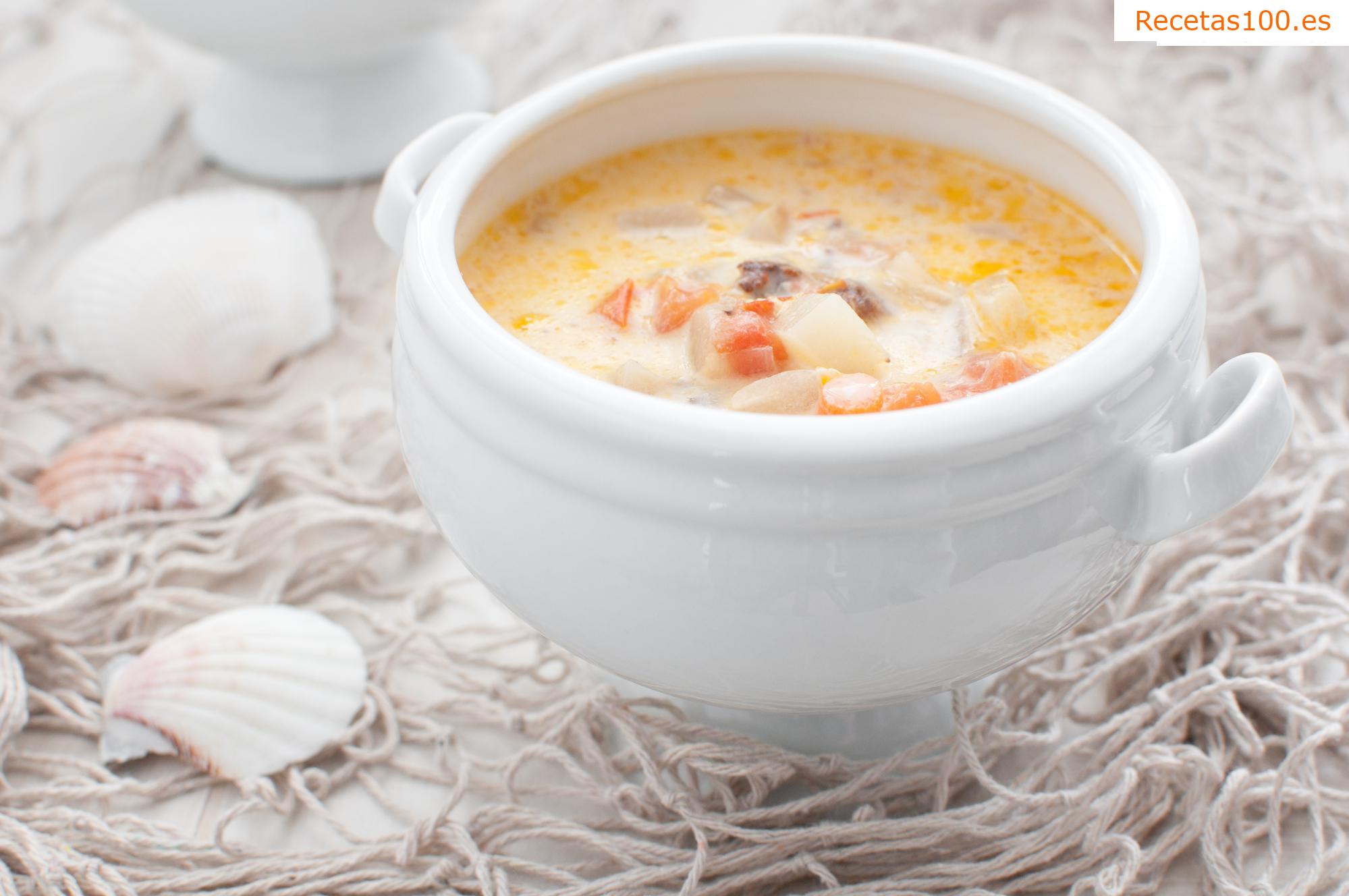 Sopa de pescado con crema