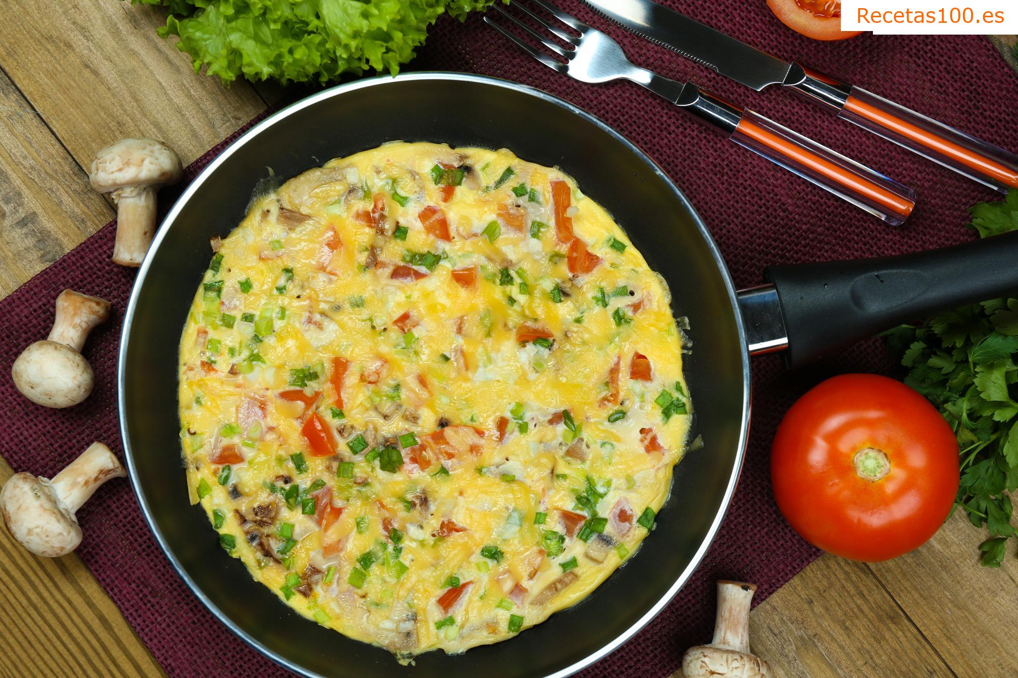 Tortilla con tomate y aguacate