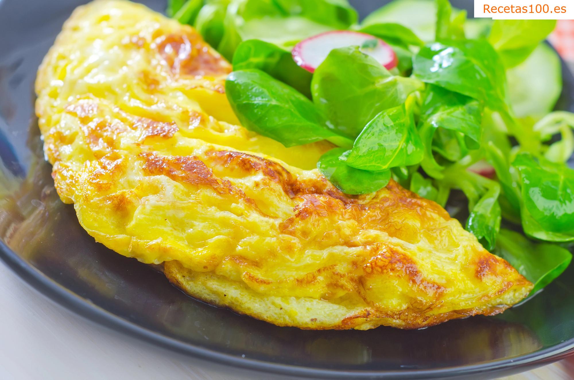 Tortilla de queso con jamón