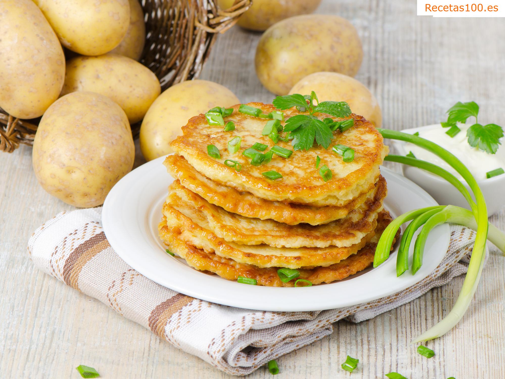 Tortitas de papa de papas cocidas