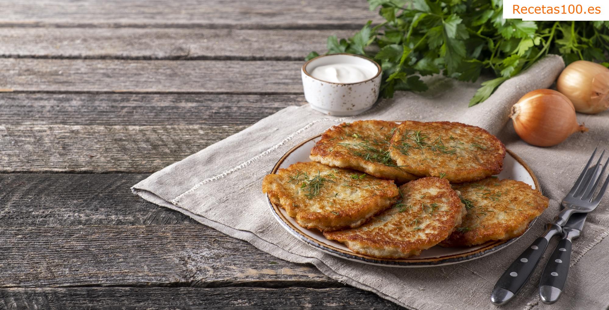 Tortitas de patata con carne ahumada