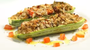 Receta Calabacines rellenos de cuscús y tofu