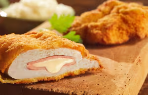 Chuleta de cerdo rellena de mozzarella